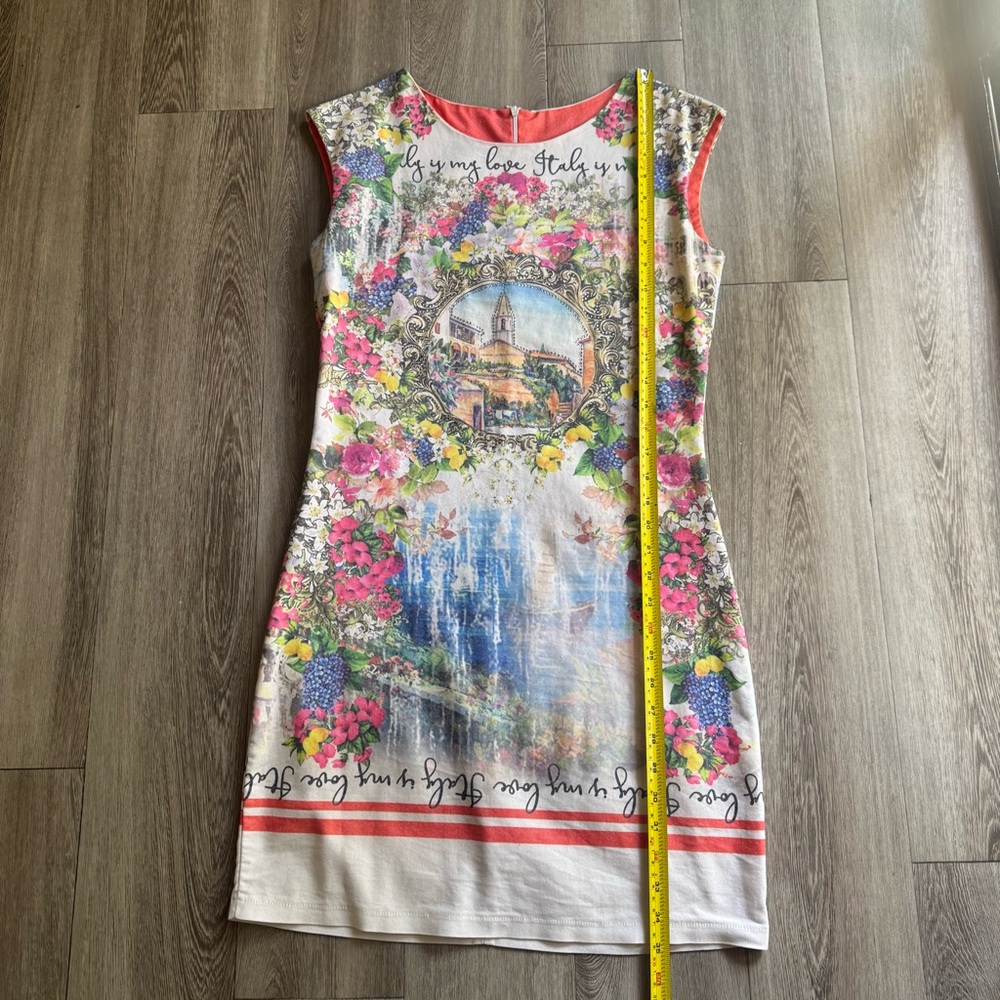 Floral Graphic Summer Dress with Italy Print Size US M-L Euro: XL - Picture 3 of 15